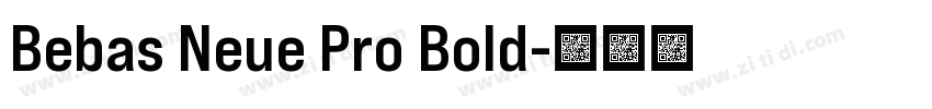 Bebas Neue Pro Bold字体转换